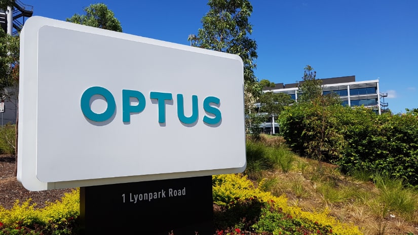 Optus sign at its campus in Sydney