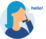 Lady talking on the phone icon