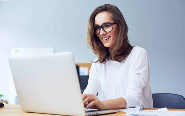 Woman connecting to NBN