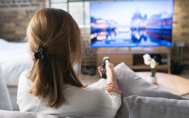 Girl streaming TV