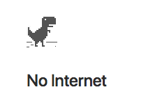 Chrome no Internet dinosaur 