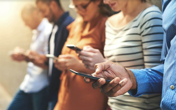 People Using Mobiles