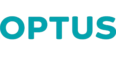 Optus logo blue on white